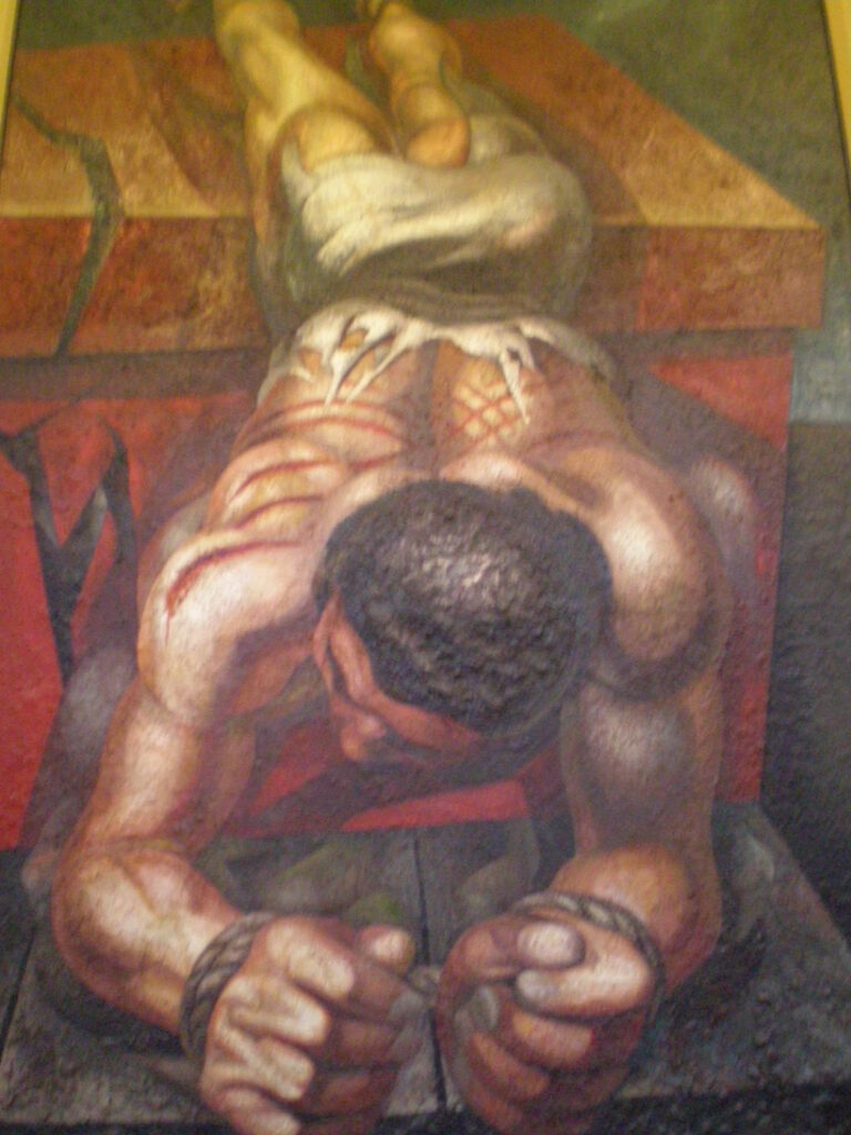 Detail of fresque - David Alfaro Siqueiros Tablo