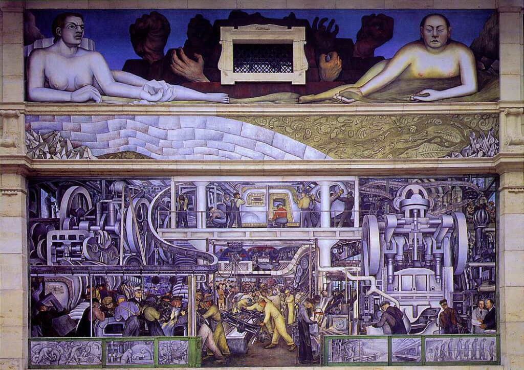 Detroit Industry, South Wall (1932) - Diego Rivera Tablo