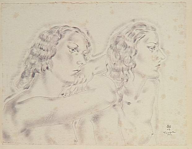 Deux femmes au torse nu – Tsuguharu Foujita Tablo