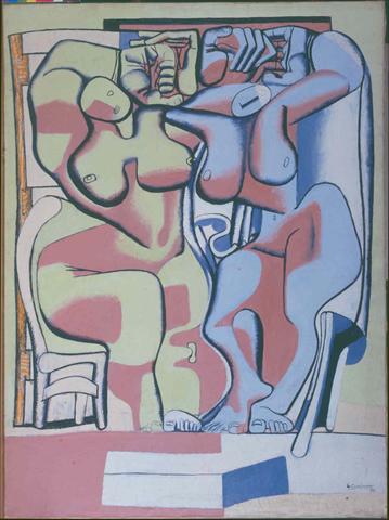 Deux femmes debout à la chaise (1936) - Le Corbusier Tablo