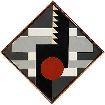 Diagonal komposition för tambur II (1928) – Otto G. Carlsund Tablo