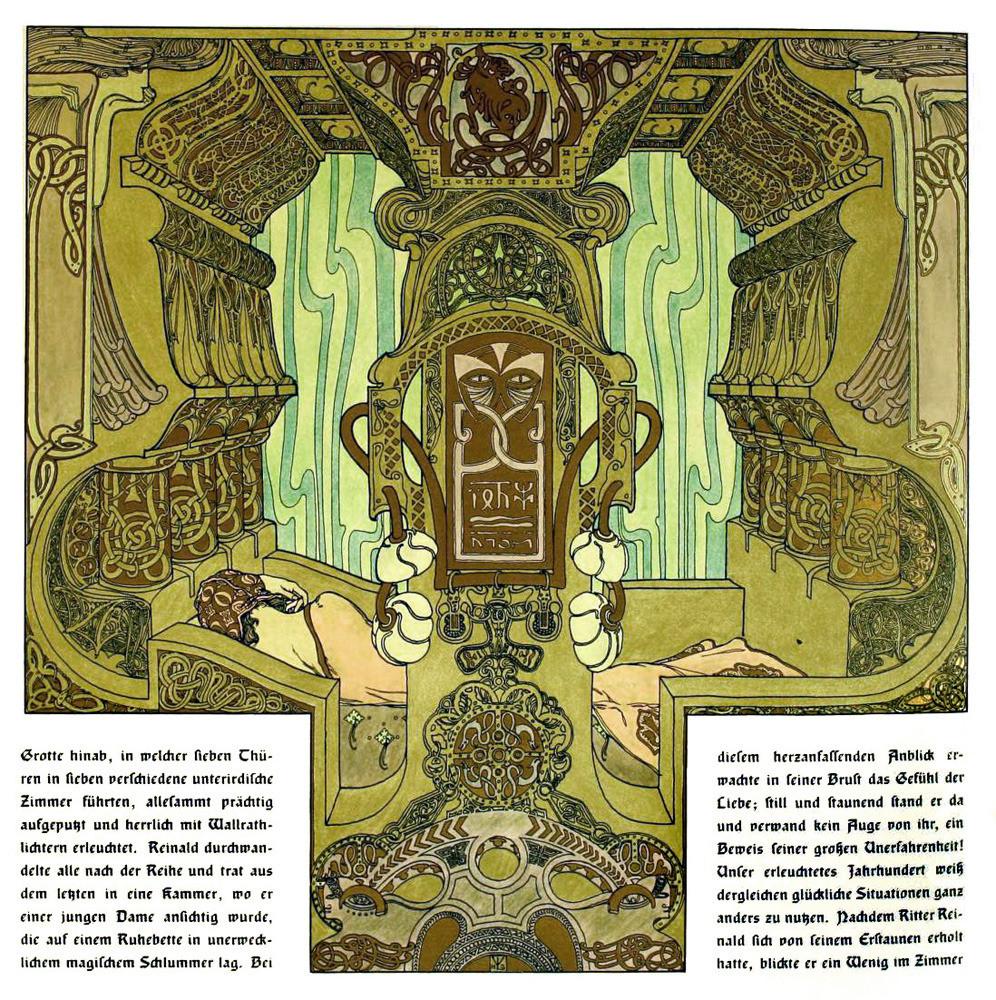 Die Bucher Der Chronika Der Drei Schwestern 14 (1900) – Heinrich Lefler Tablo