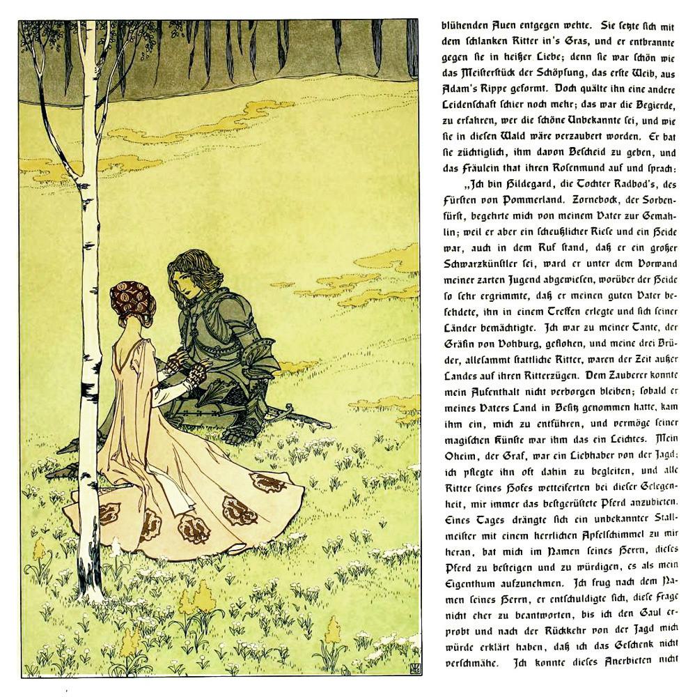 Die Bucher Der Chronika Der Drei Schwestern 15 (1900) – Heinrich Lefler Tablo