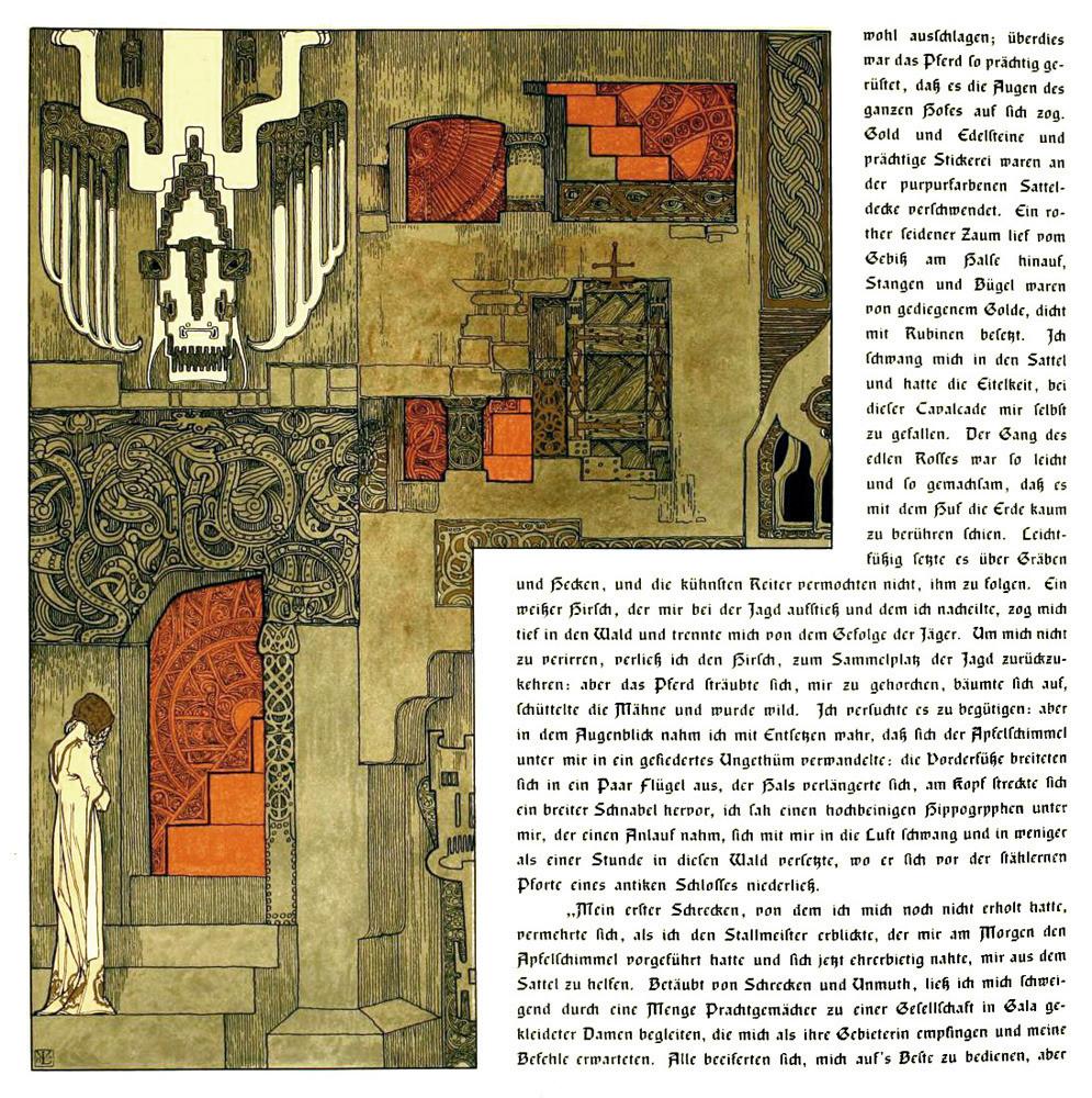 Die Bucher Der Chronika Der Drei Schwestern 17 (1900) – Heinrich Lefler Tablo