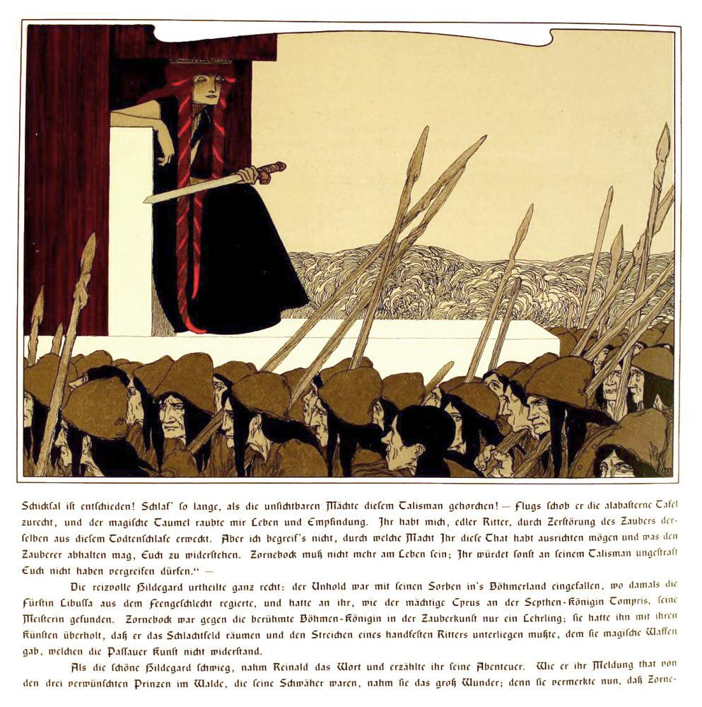 Die Bucher Der Chronika Der Drei Schwestern 18 (1900) – Heinrich Lefler Tablo