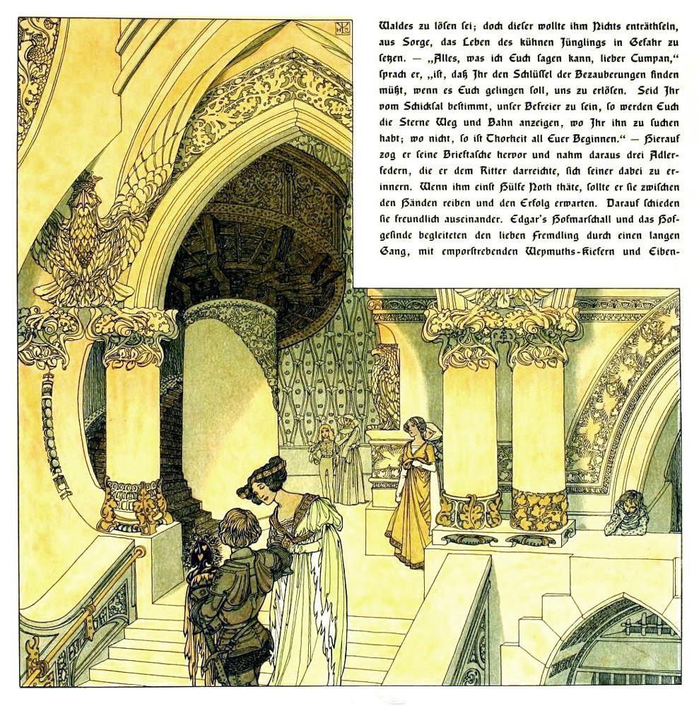 Die Bucher Der Chronika Der Drei Schwestern 19 (1900) – Heinrich Lefler Tablo
