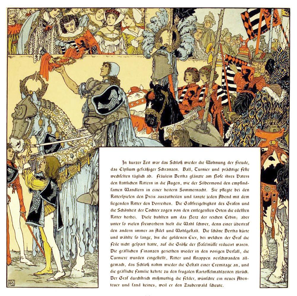 Die Bucher Der Chronika Der Drei Schwestern 4 (1900) – Heinrich Lefler Tablo
