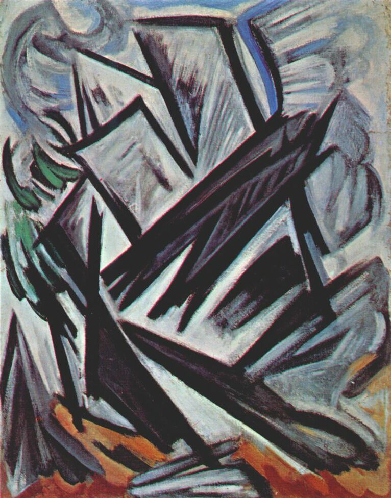 Directional lines (1916) - Olga Rozanova Tablo