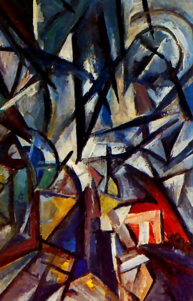 Disjunction of forms (1913) - Olga Rozanova Tablo