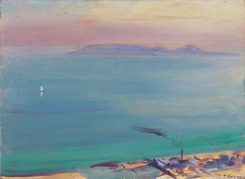 Distant View from Ashima (1902) – Fujishima Takeji Tablo