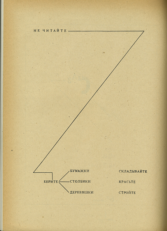 Do not read, grab bars, paper, pieces of wood, fold, paint, build (1920) - El Lissitzky Tablo