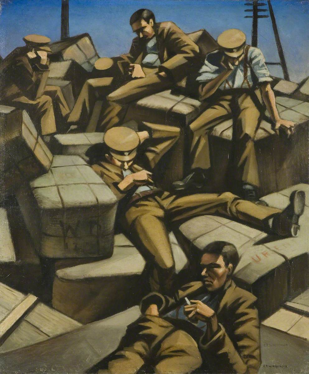Dog Tired (1916) - C. R. W. Nevinson Tablo