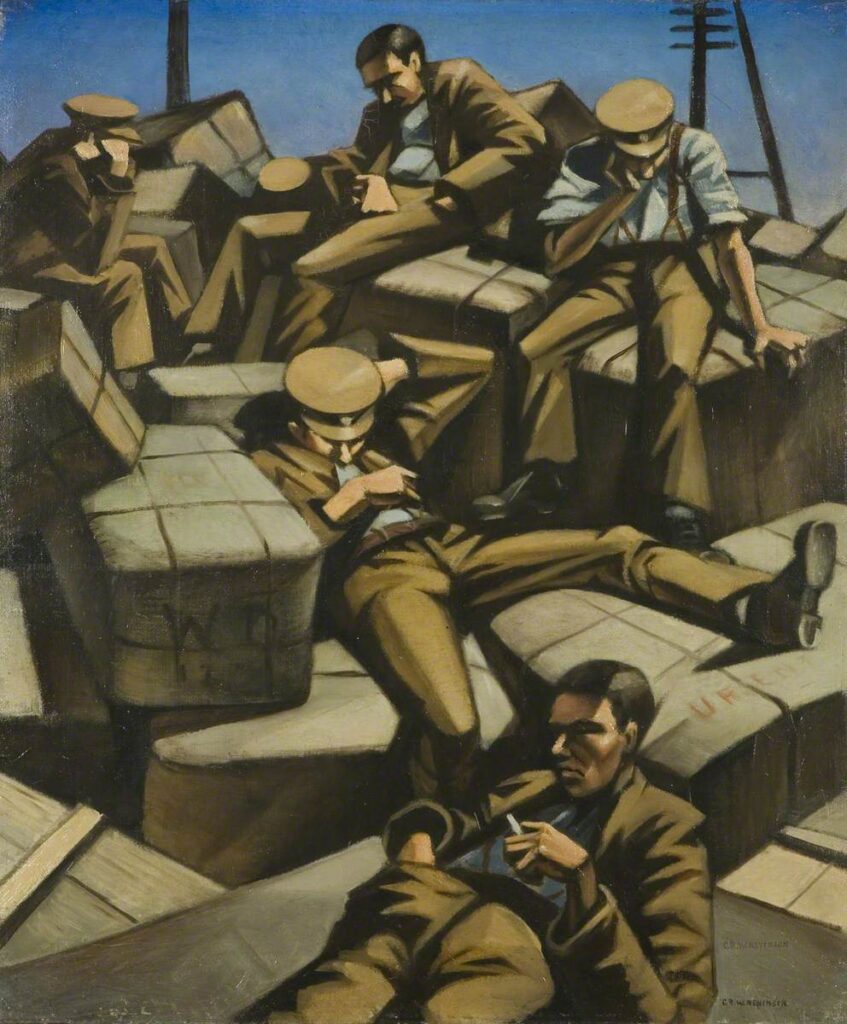Dog Tired (1916) - C. R. W. Nevinson Tablo