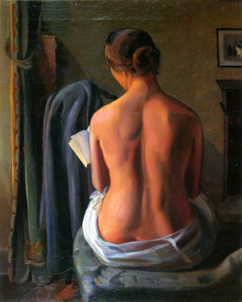 Donna Seduta di Schiena (1926) – Mario Tozzi Tablo
