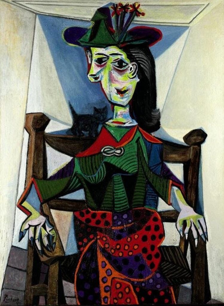 Dora Maar with Cat (1941) - Pablo Picasso Tablo