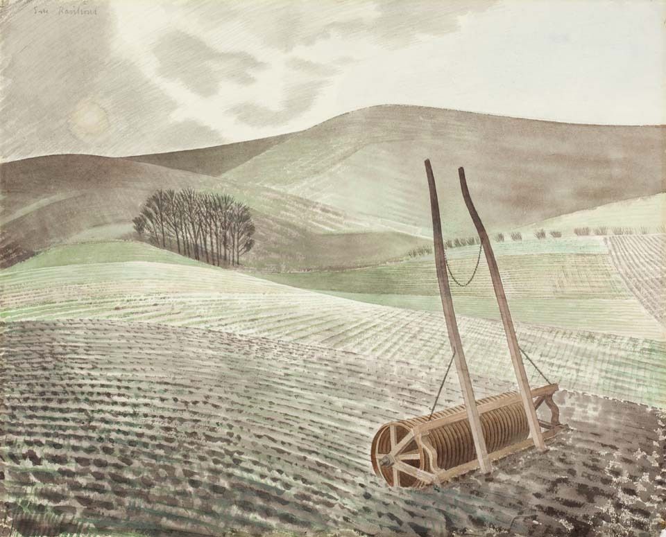 Downs in winter (1934) – Eric Ravilious Tablo