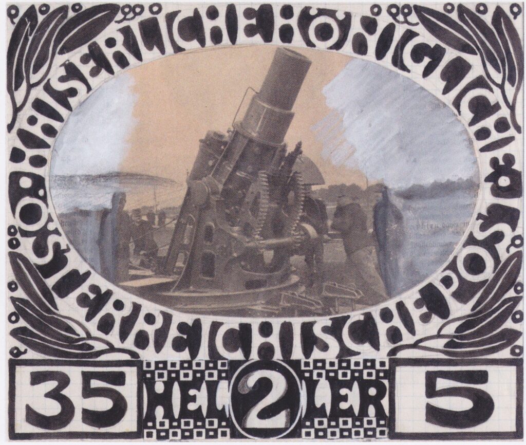 Draft for a war charity brand (1915) - Koloman Moser Tablo