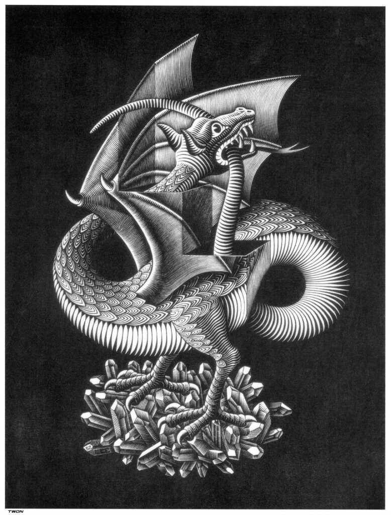 Dragon (1952) - M. C. Escher Tablo