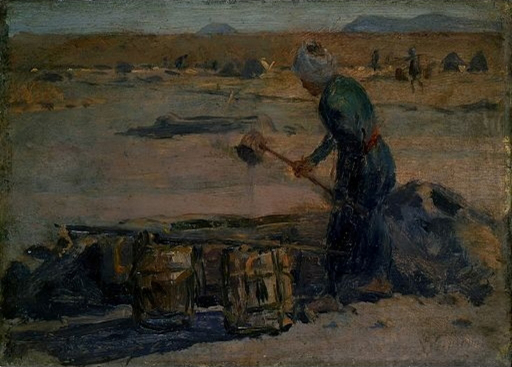 Drawing Seawater to Make Salt – Fujishima Takeji Tablo