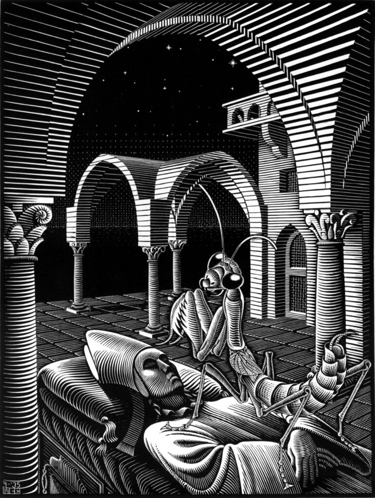 Dream (1935) - M. C. Escher Tablo