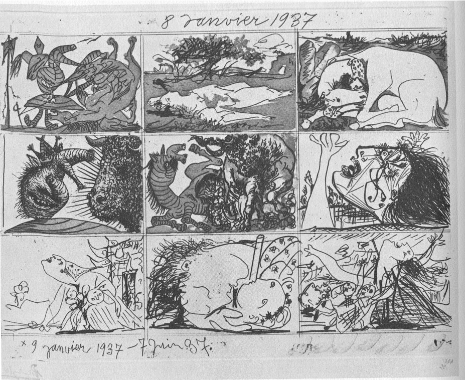 Dream and Lie of Franco (1937) - Pablo Picasso Tablo