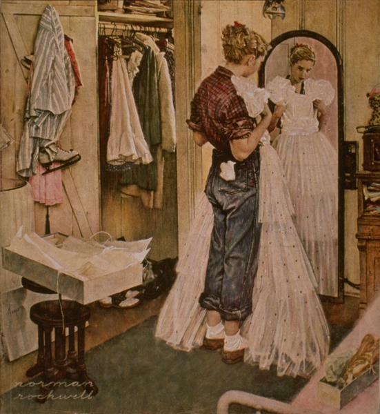 Dress (1949) - Norman Rockwell Tablo