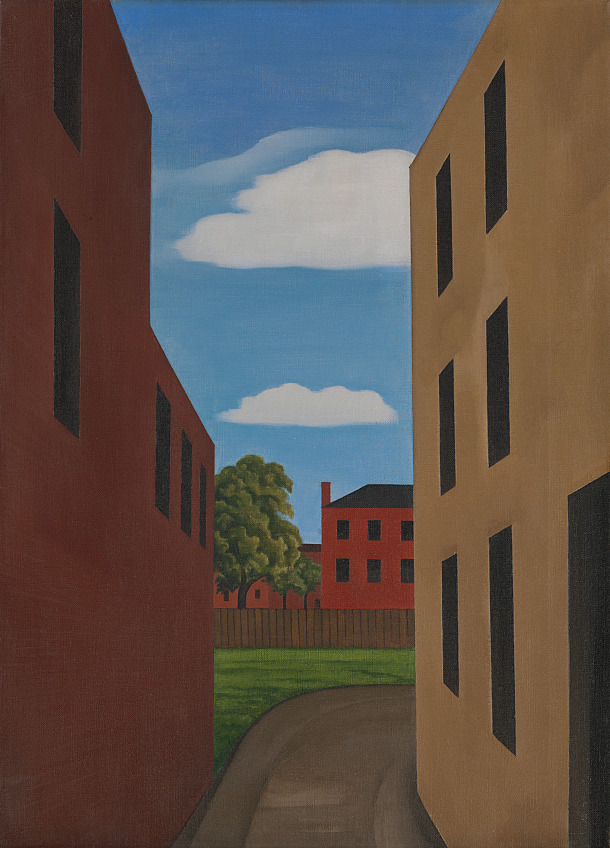 Driveway. Newark (1931) - George Ault Tablo