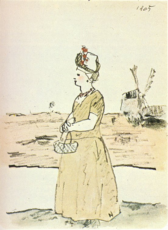 Dutchwoman beside the canal (1905) - Pablo Picasso Tablo