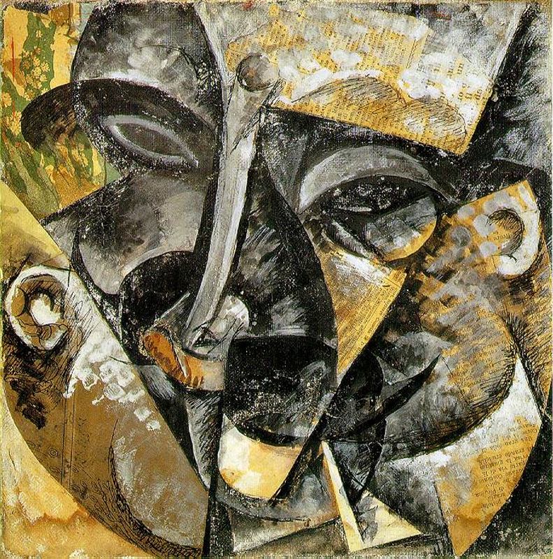 Dynamism of a man’s head (1913) – Umberto Boccioni Tablo
