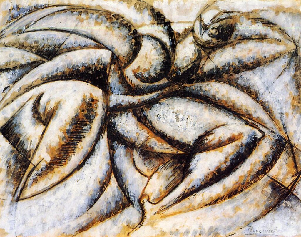 Dynamism of the Human Body (1913) – Umberto Boccioni Tablo