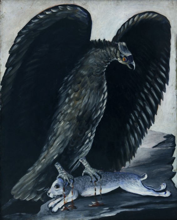 Eagle caught a rabbit – Niko Pirosmani Tablo