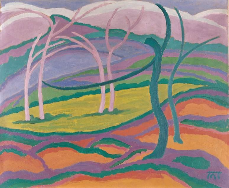 Early Spring (1917) – János Mattis-Teutsch Tablo