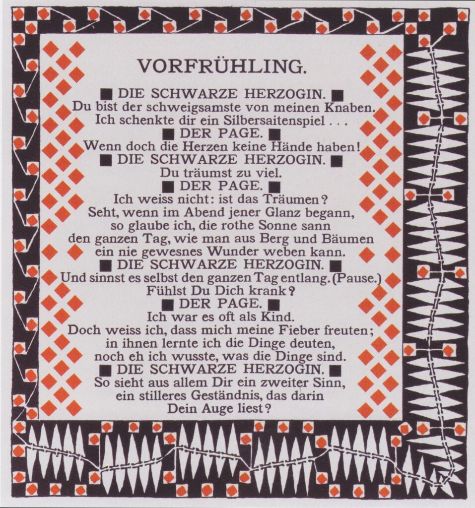 Early spring. Illustration to a poem by Rainer Maria Rilke. (1901) - Koloman Moser Tablo