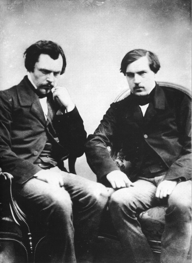 Edmond (left) and Jules (right) De Goncourt - Félix Nadar Tablo