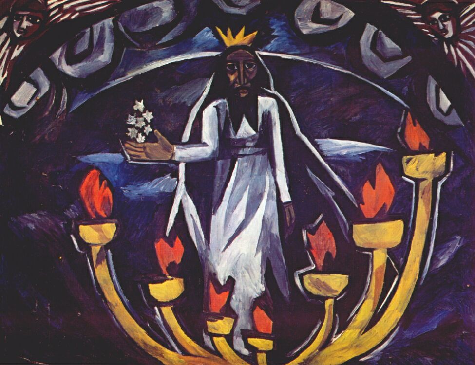 Elder with seven stars (1910) - Natalia Goncharova Tablo
