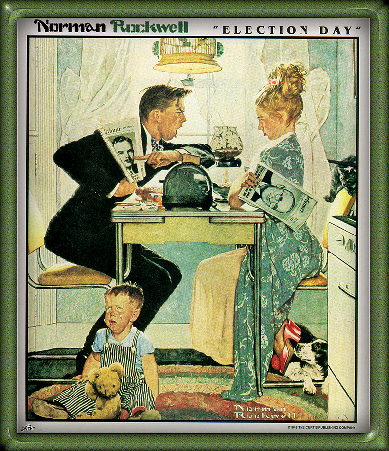Election Day (1948) - Norman Rockwell Tablo
