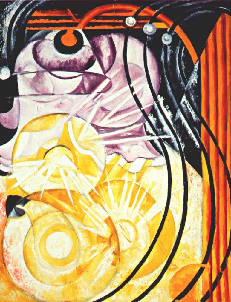 Electric lamp (1913) - Natalia Goncharova Tablo