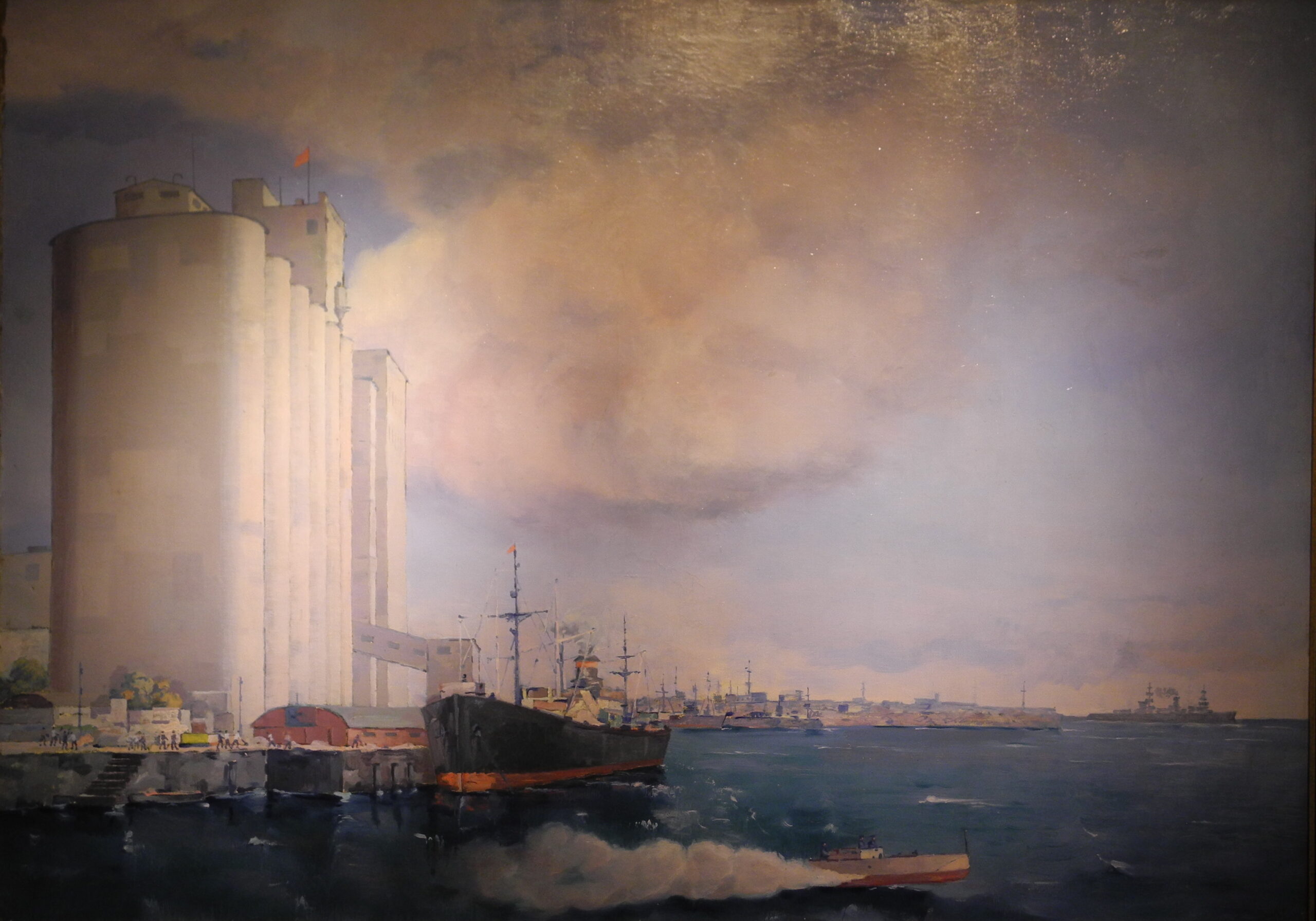 Elevator in Poti (1949) - David Kakabadze Tablo
