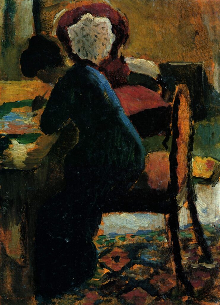 Elisabeth at the Table (1909) - August Macke Tablo