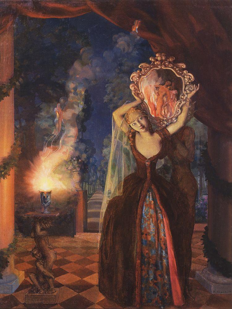 Enchantress (1915) – Konstantin Somov Tablo