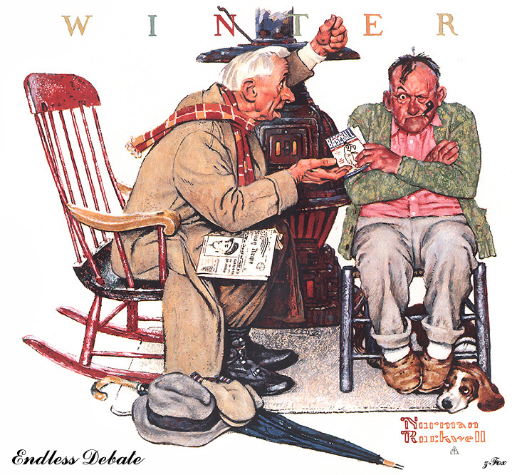 Endless Debate - Norman Rockwell Tablo