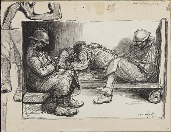 Entre Deux Trains Original drawing – Théophile Steinlen Tablo