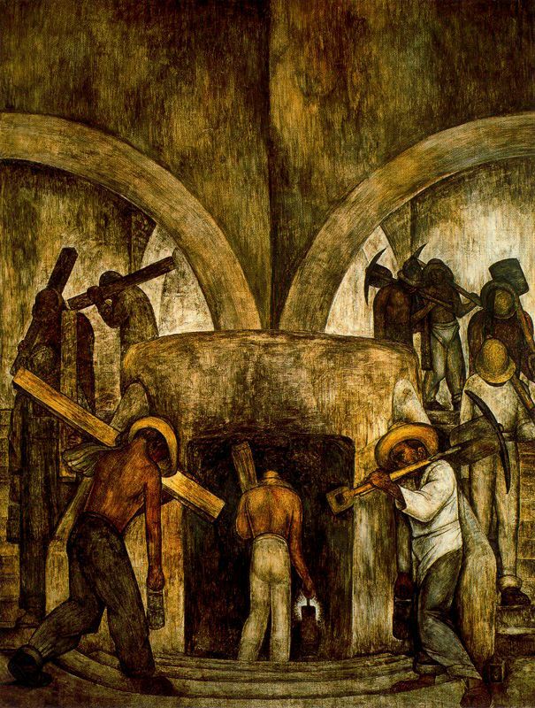Entry into the Mine (1923) – Diego Rivera Tablo