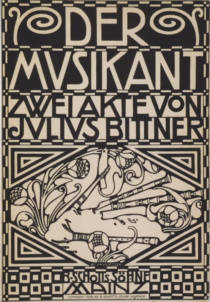 Envelope for the score to the opera Julius Bittner's opera 'The musician' (1909) - Koloman Moser Tablo