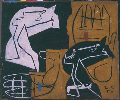Etude quatre mains, lithographies (1955) - Le Corbusier Tablo