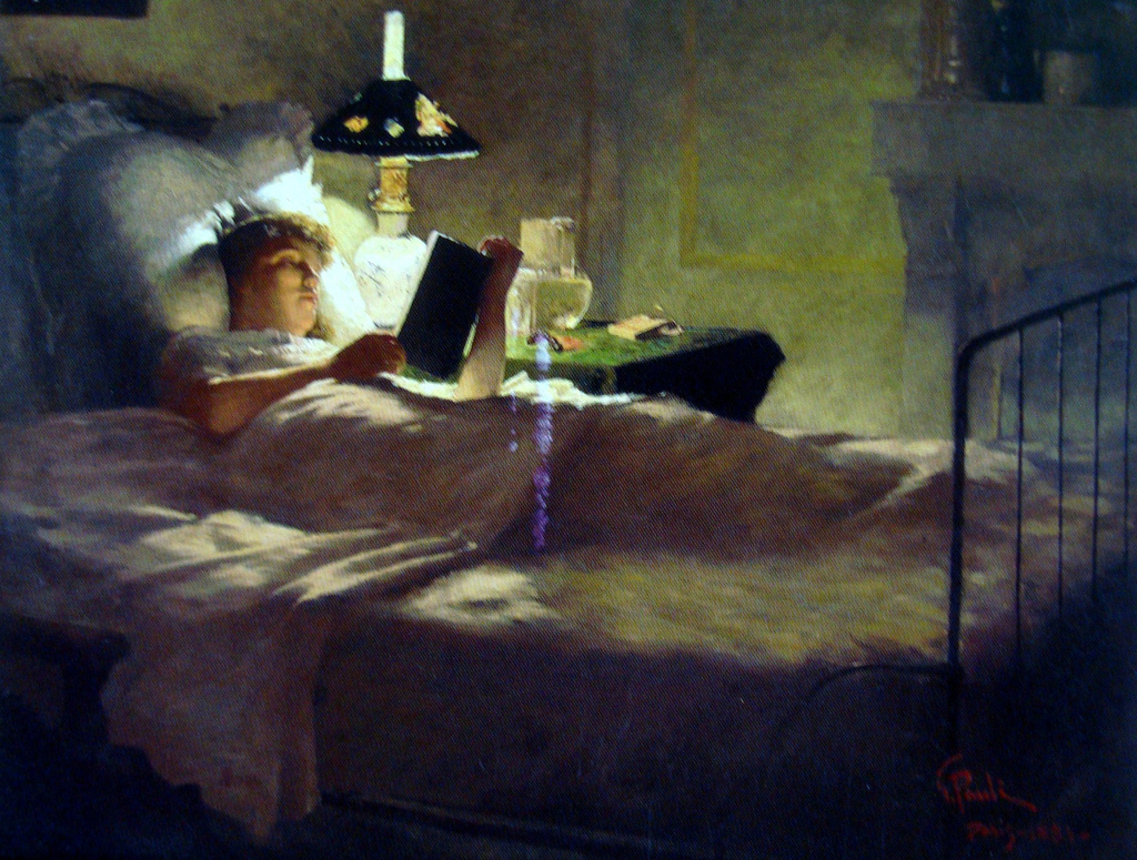 Evening Reading (1884) - Georg Pauli Tablo