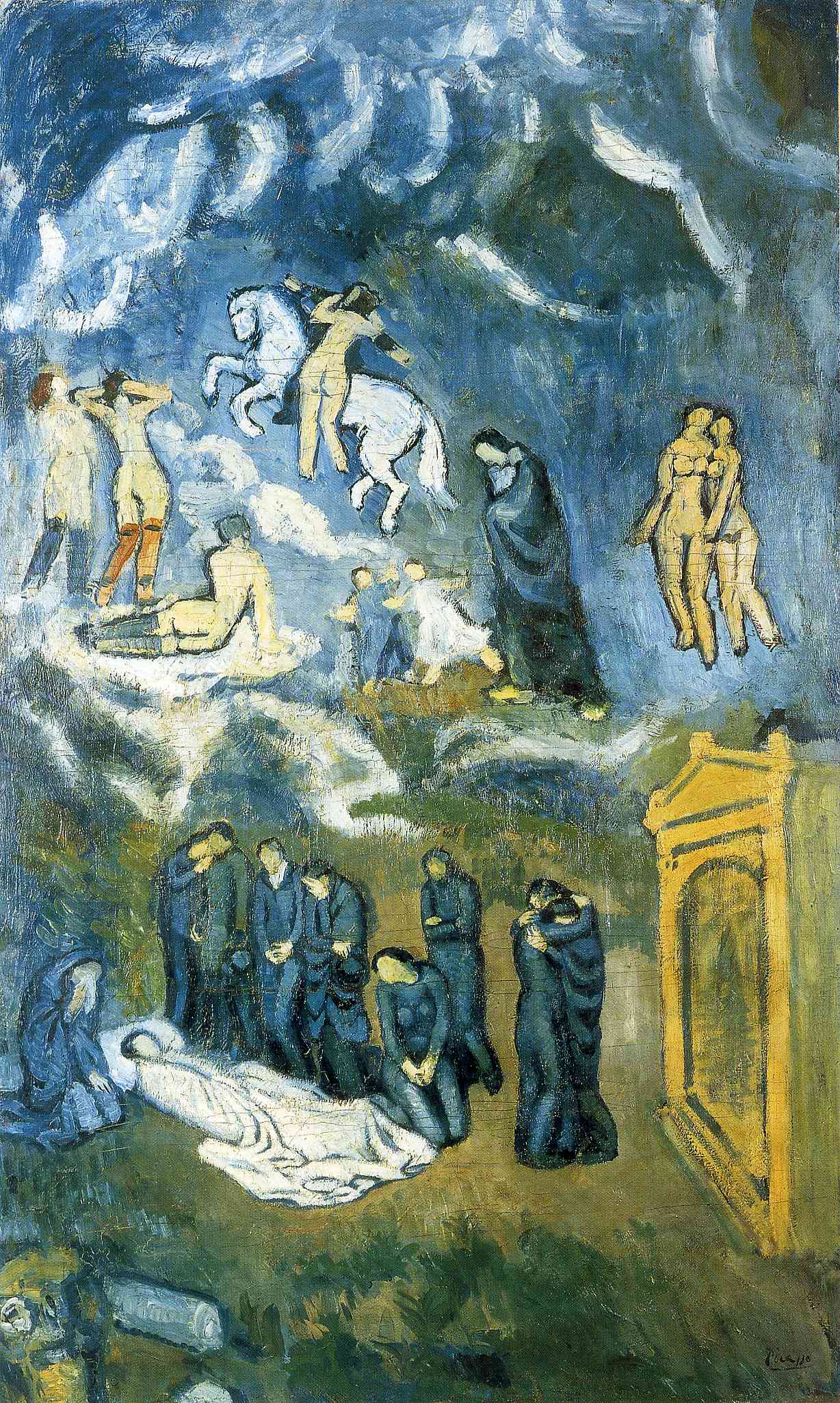 Evocation (The Burial of Casagemas) (1901) - Pablo Picasso Tablo