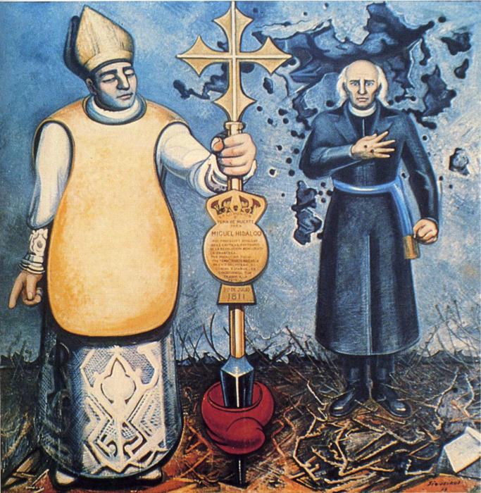 Excommunication and Execution of Father Hidalgo (1953) – David Alfaro Siqueiros Tablo