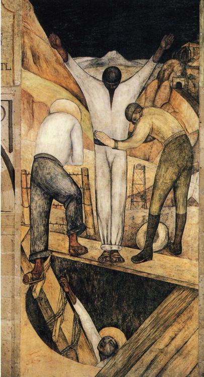 Exit from the Mine (1923) – Diego Rivera Tablo