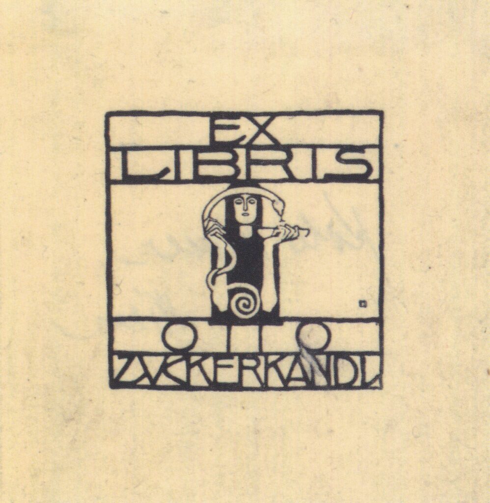 Exlibris for Otto Zuckerkandl (1906) - Koloman Moser Tablo